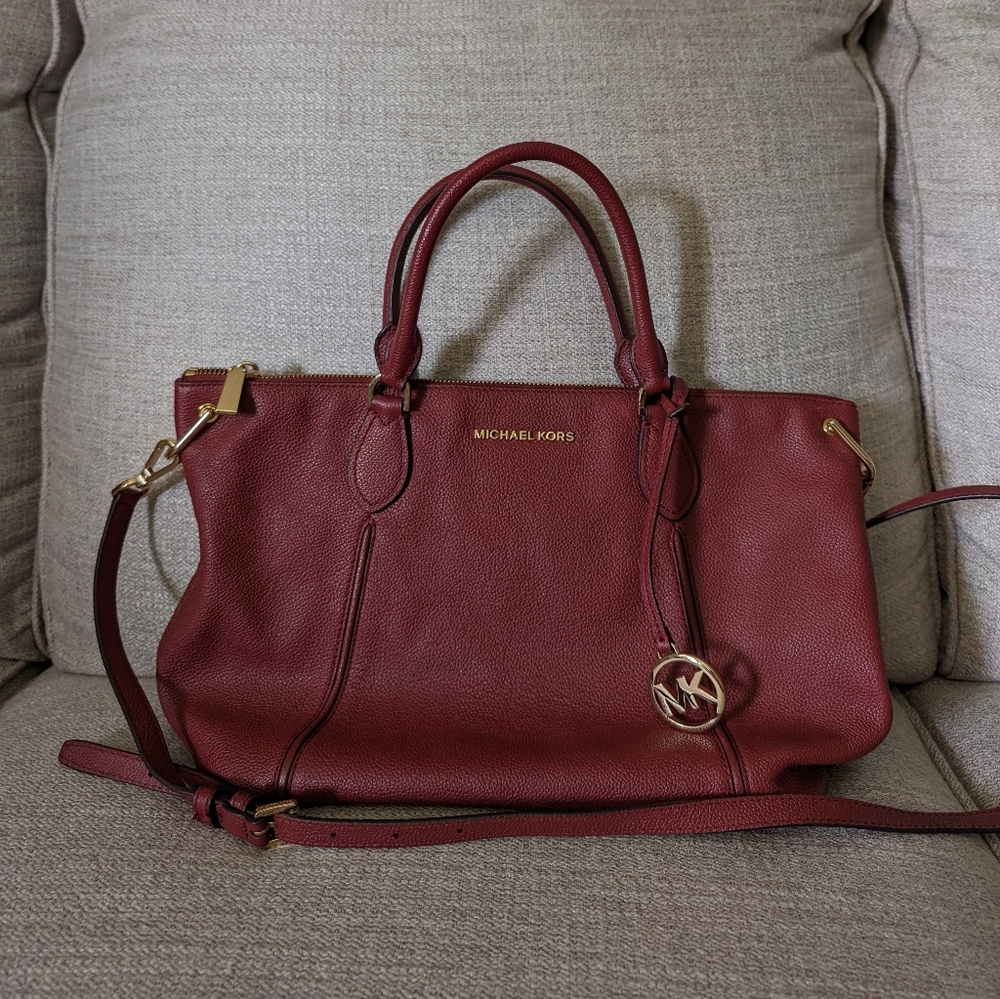 Michael Kors Sienna Leather Satchel - Picture 7 of 12